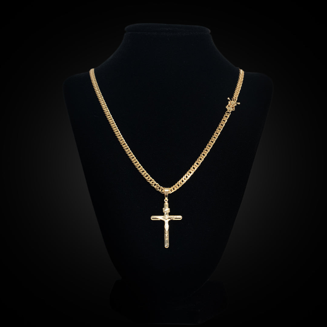 Colar Masculino Personalizado com Letra "R" – Banho Dourado Premium 5mm