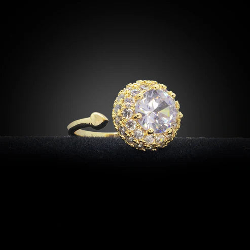 Anel Grande Cravejado Esfera