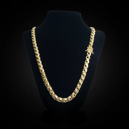 Corrente Modelo S (8mm) Banhada a Ouro